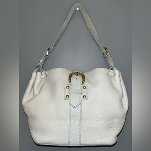 Dooney & Bourke Elegant Light Blue Demi Hobo Leather Shoulder Bag